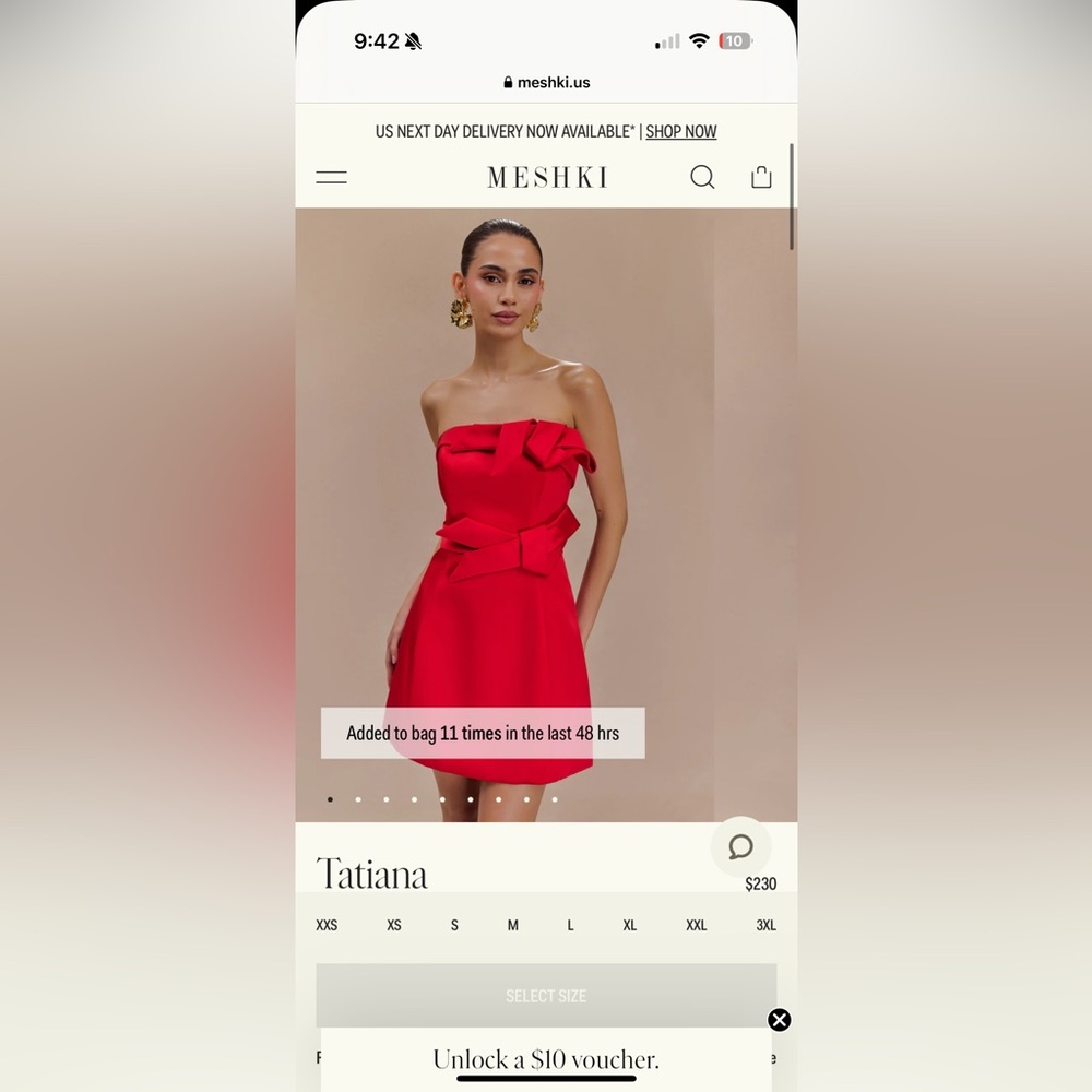Meshki Tatiana red dress